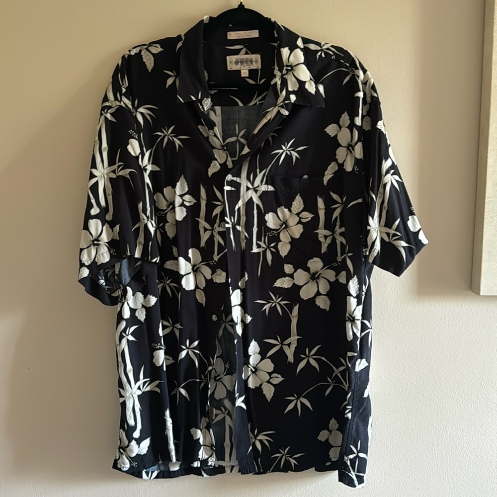 Fun Oversized Beachy Tropical Shirt XL